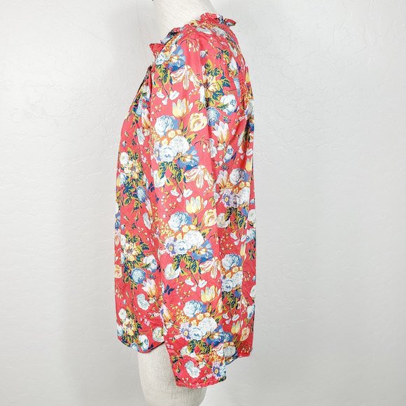 J. Crew Floral Liberty Fabric Popover Blouse - Picture 3 of 6